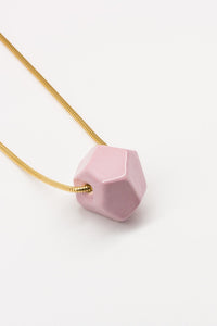 collar poliedro xl rosa