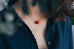 collar poliedro xs rojo